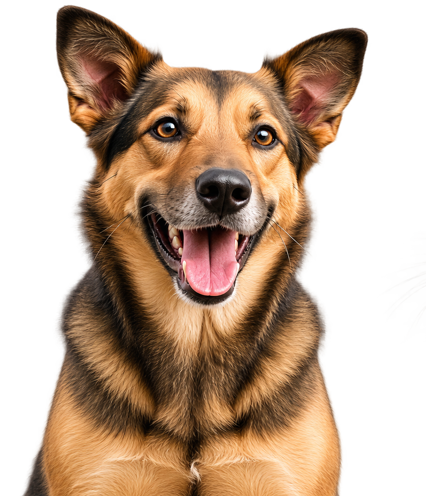 Perro feliz